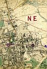 Great Eastern Railway, North Mill Fields, East London Water Works Filter Beds, South Mill Fields, North Metropolitan Railway 1866, Hackney Downs, Lower Clapton, Homerton, North London Railway, Hackney, London Fields, Hackney Common, & Victoria Park; & References No 7, No 22, 51, & 52